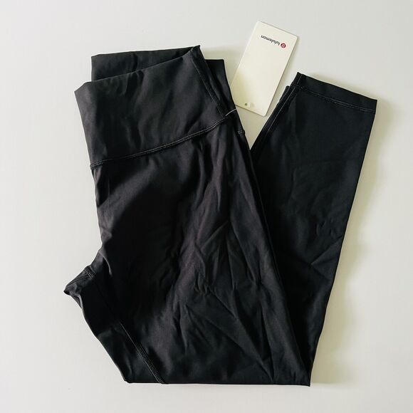 LULULEMON ATHLETICA Solid Black Wunder Under HR Tight 25" Leggings - US 12 - Picture 3 of 7